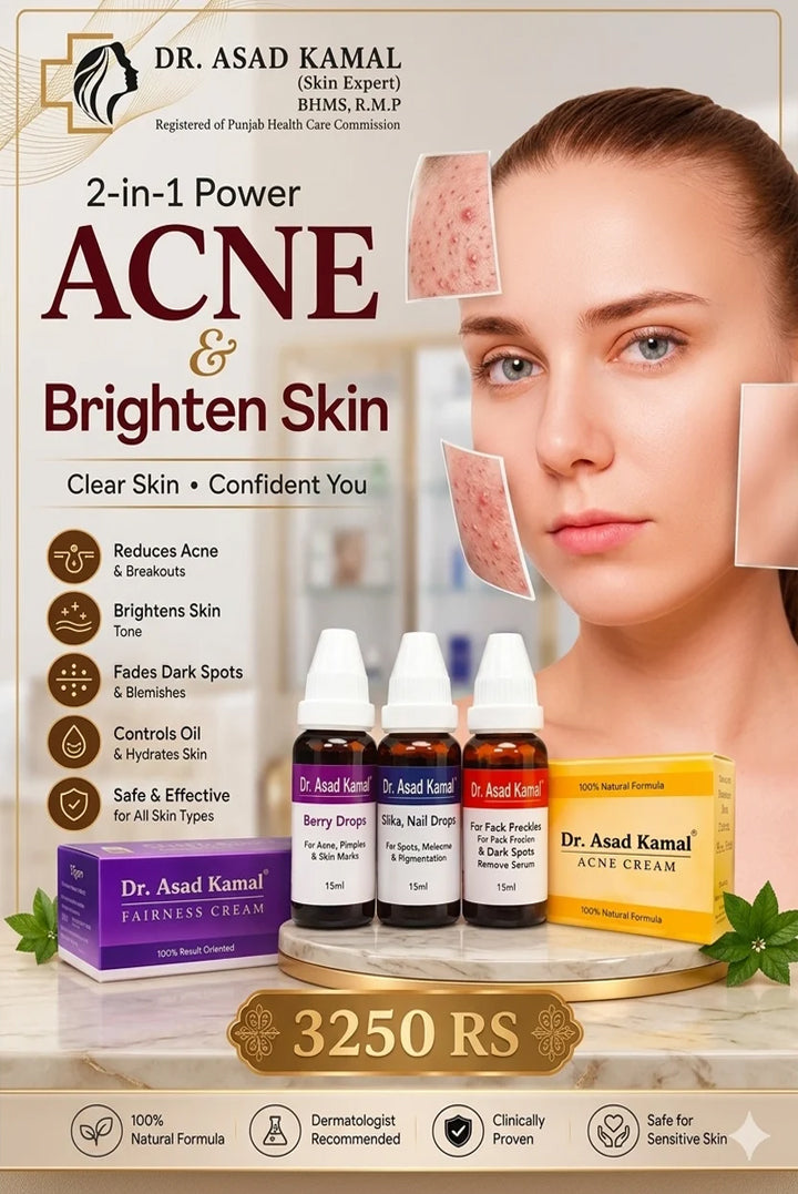ACNE + WHITENING TREATMENT - Fairness & Acne Control Cream: 2-in-1 Whitening & Blemish Treatment | Steroid-Free