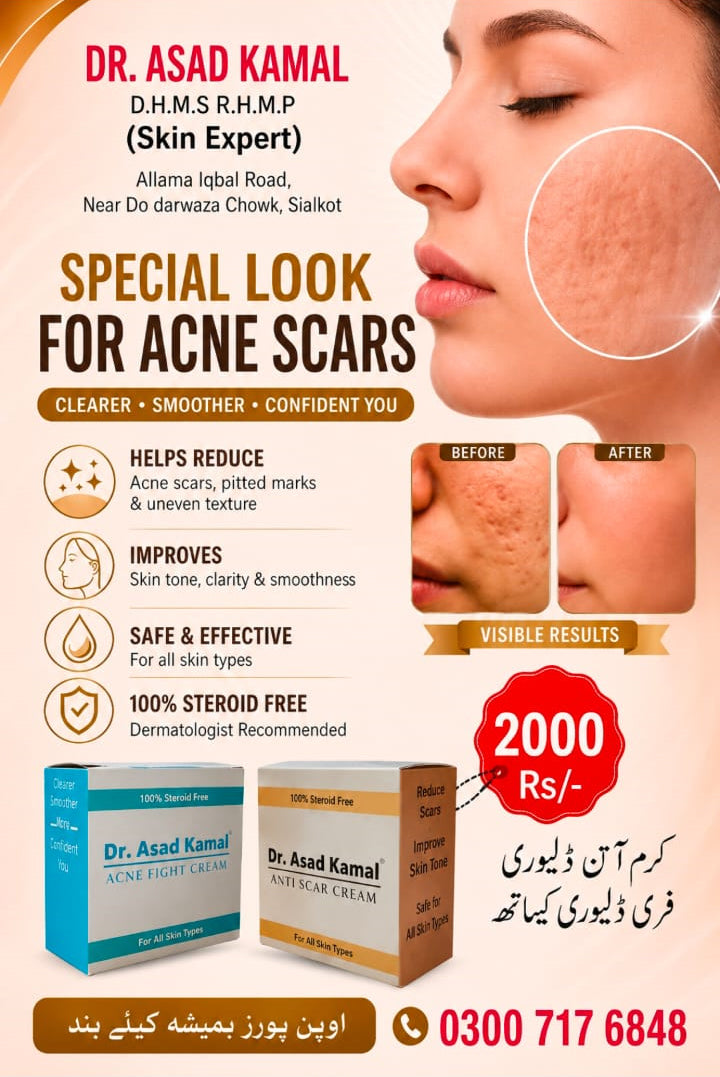 SCARS TREATMENT - Post-Acne Recovery Cream: Fade Scars & Soothe Skin | 100% Steroid-Free